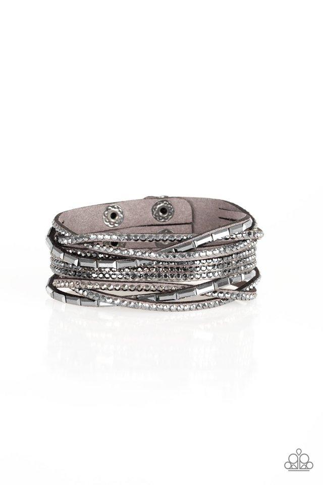 Paparazzi Bracelet ~ Tough Girl Glam - Silver