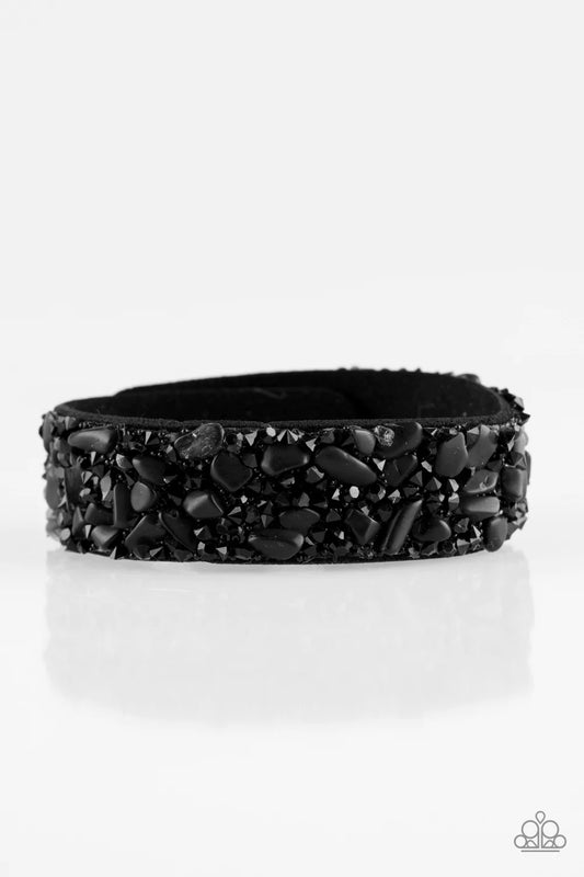 Pulsera Paparazzi ~ Totally Crushed It - Negro