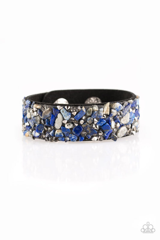 Pulsera Paparazzi ~ Totally Crushed It - Azul