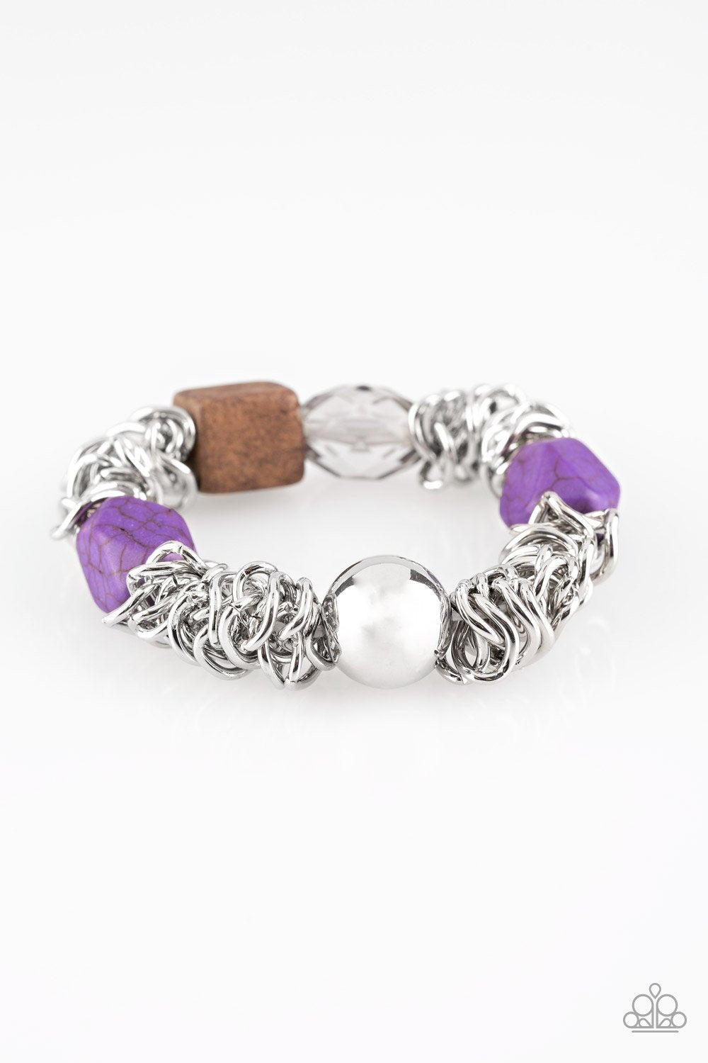 Paparazzi Bracelet ~ Mesmerizingly Magmatic - Purple