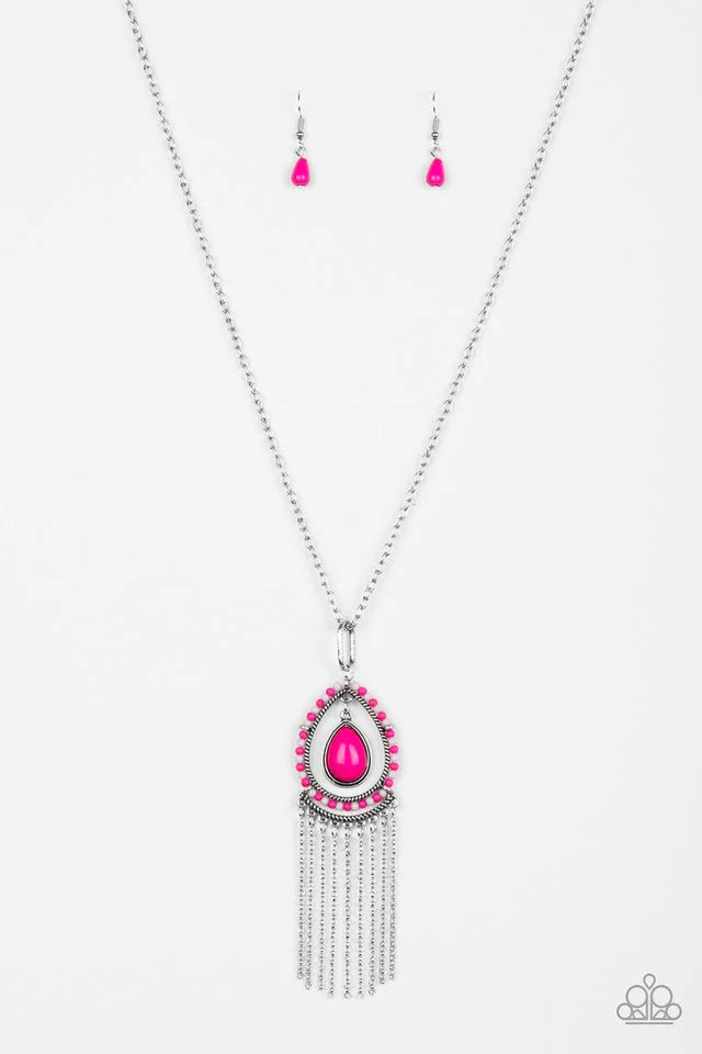 Paparazzi Necklace ~ Totally Tampa - Pink