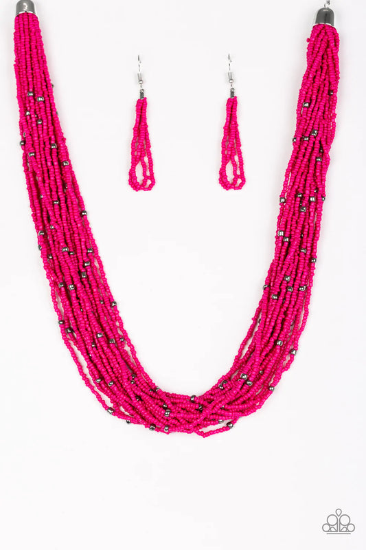 Paparazzi Necklace ~ Summer Samba - Pink