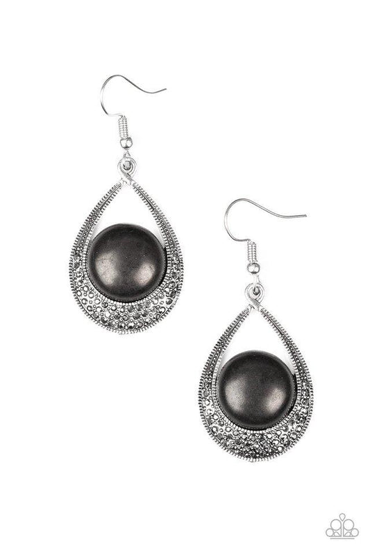 Paparazzi Earring ~ Richly Rio Rancho - Black