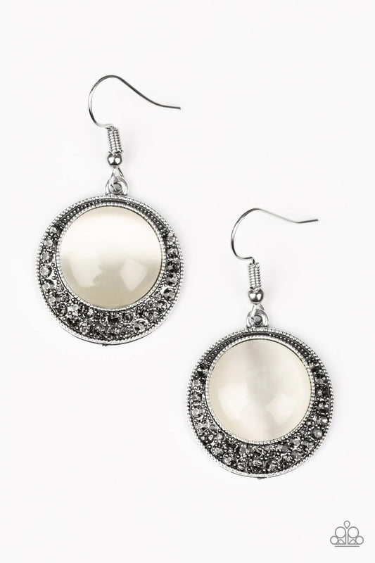 Paparazzi Earring ~ Gleam Away - White