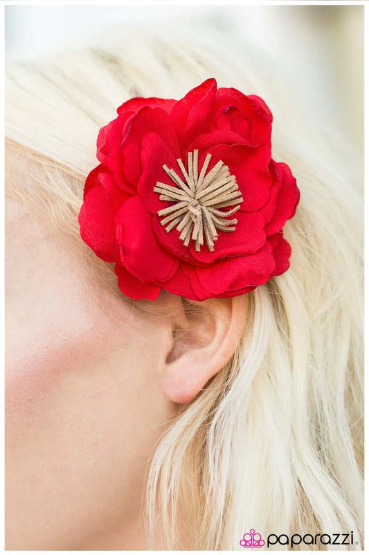 Paparazzi Hair Accessories ~ On Island Time - Red