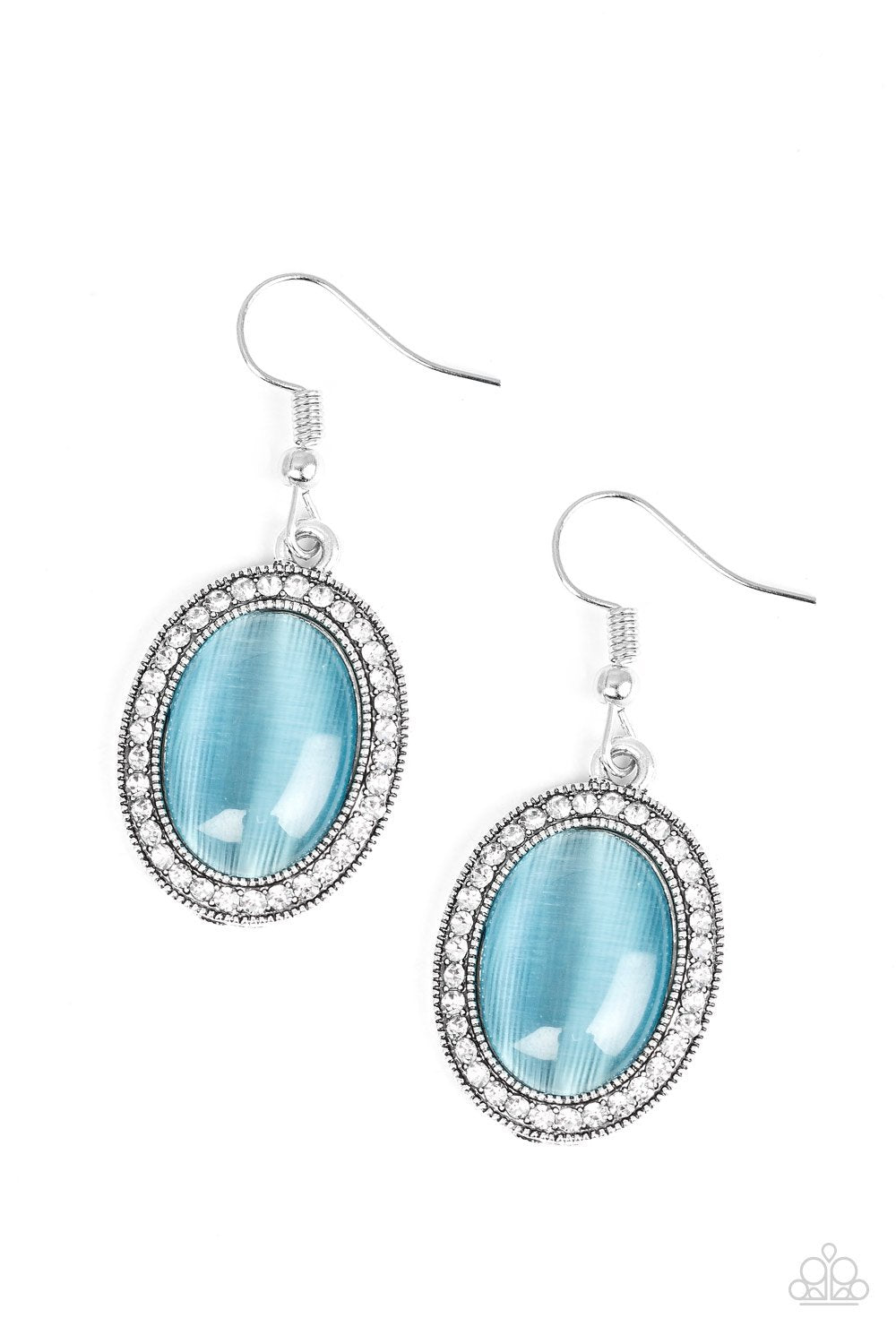 Paparazzi Earring ~ Just GLOWS To Show - Blue