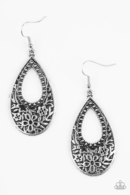 Paparazzi Earring ~ Spring Flinging - Silver