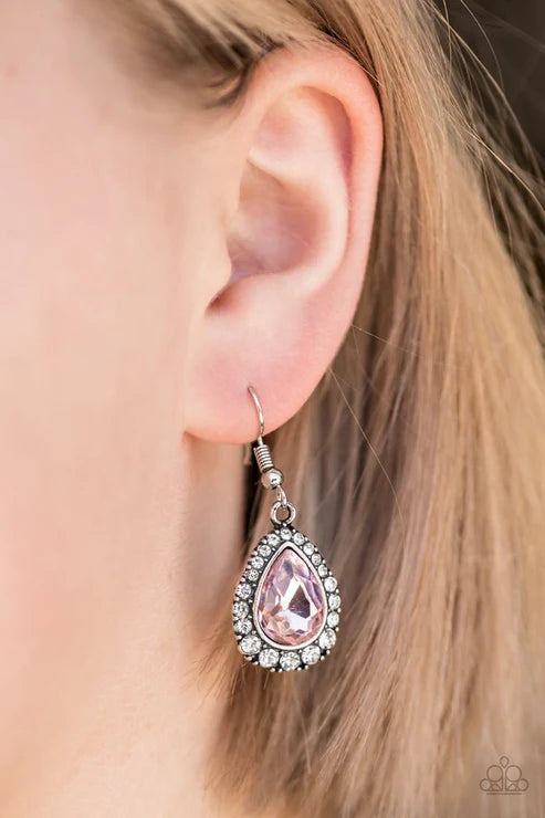 Paparazzi Earring ~ Ready, Set, GLOW! - Pink