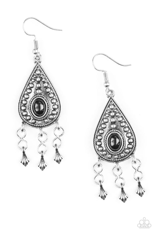 Paparazzi Earring ~ Sahara Song - Black