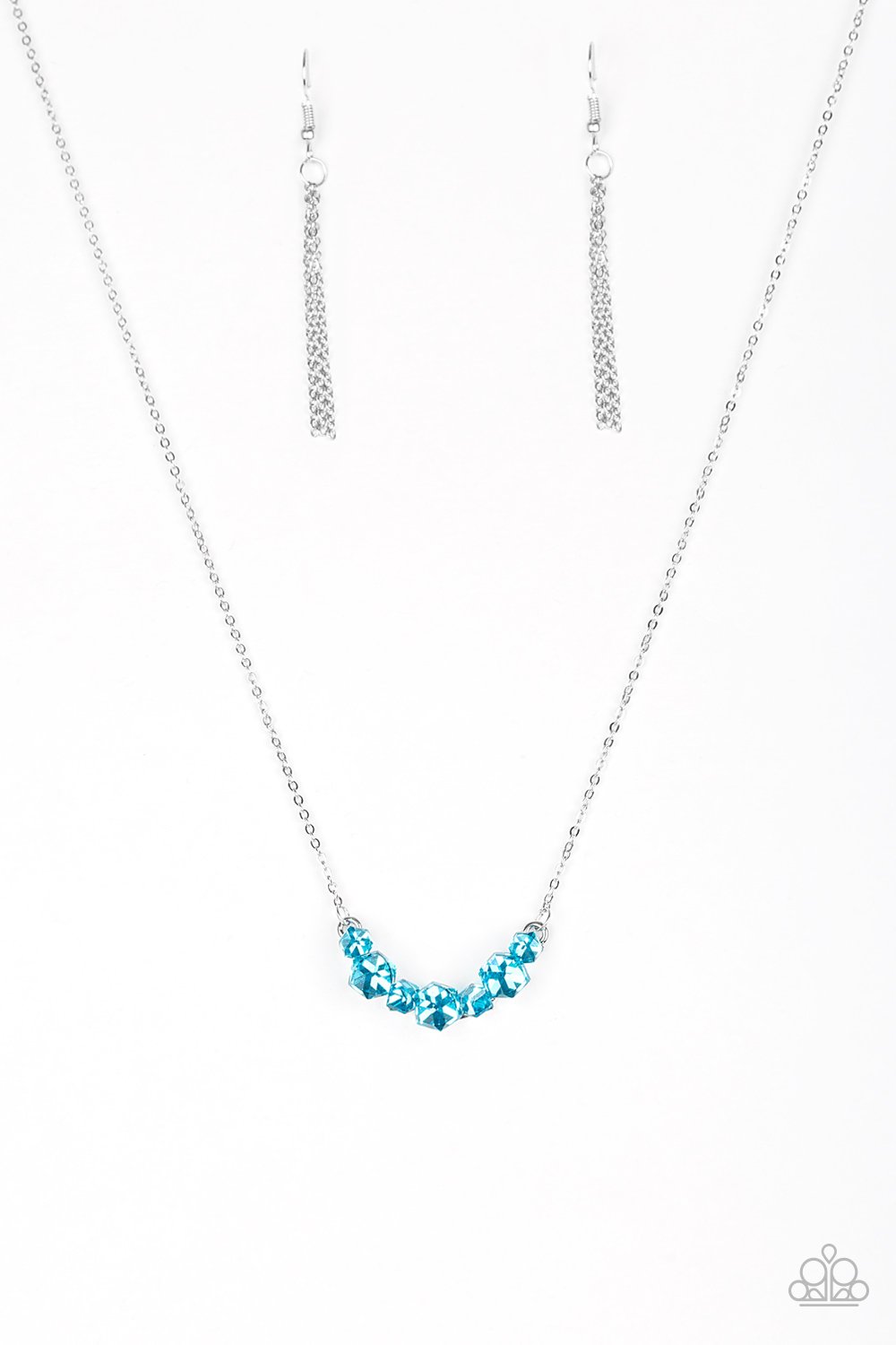 Paparazzi Necklace ~ Loaded Dice - Blue