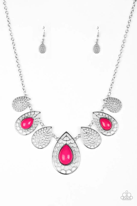 Paparazzi Necklace ~ Jungle Jane - Pink