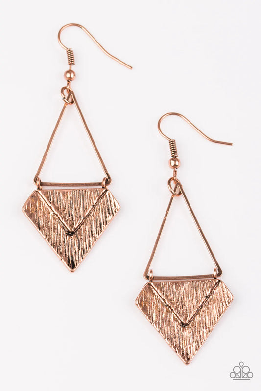 Paparazzi Earring ~ Desert Treasure - Copper