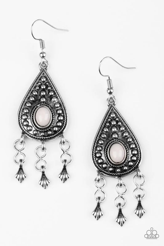 Paparazzi Earring ~ Sahara Song - Silver