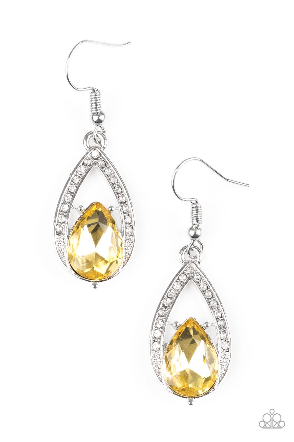 Paparazzi Earring ~ Gatsby Grandeur - Yellow