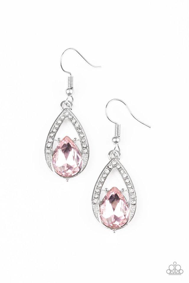 Paparazzi Earring ~ Gatsby Grandeur - Pink