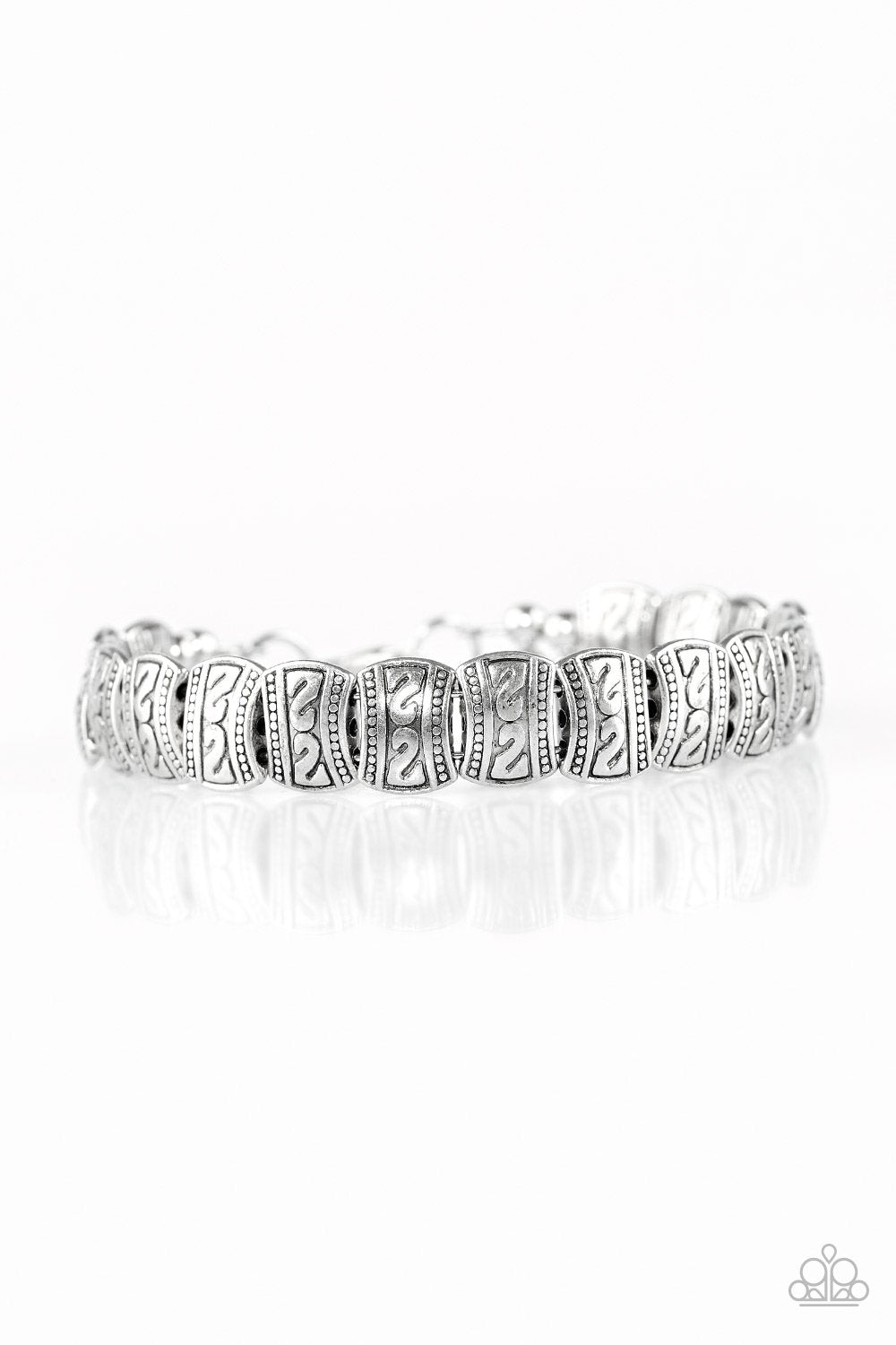 Paparazzi Bracelet ~ Montezuma Mountains - Silver