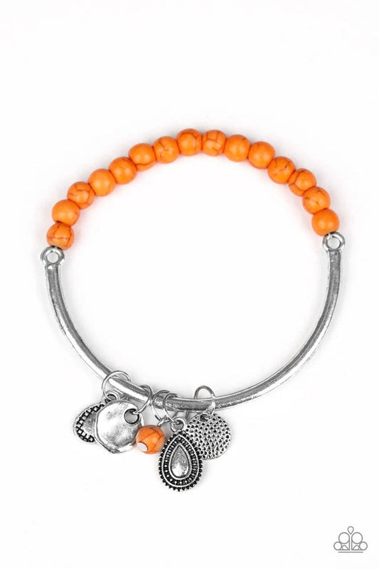 Pulsera Paparazzi ~ Ever Everest - Naranja