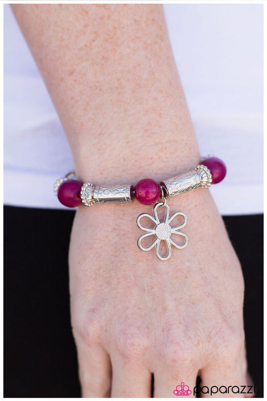 Pulsera Paparazzi ~ I Stand Collected - Rosa