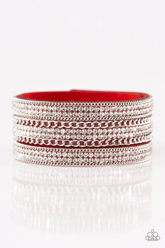 Paparazzi Bracelet ~ Dangerously Drama Queen - Red