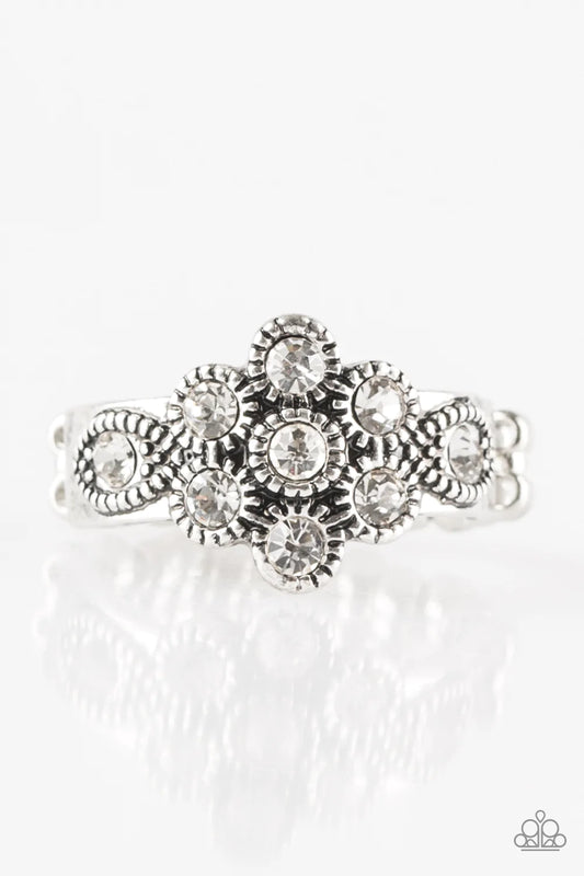 Paparazzi Ring ~ Garland Glamour - White