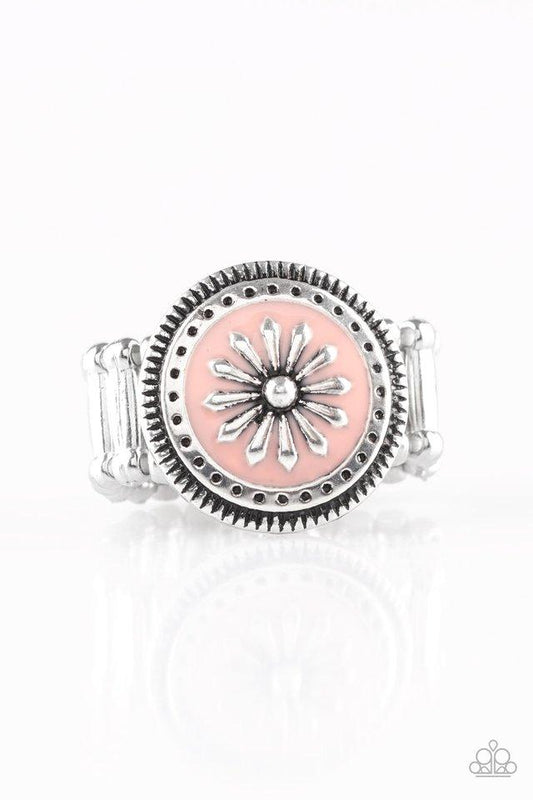 Paparazzi Ring ~ Free-Spirited Flower - Pink