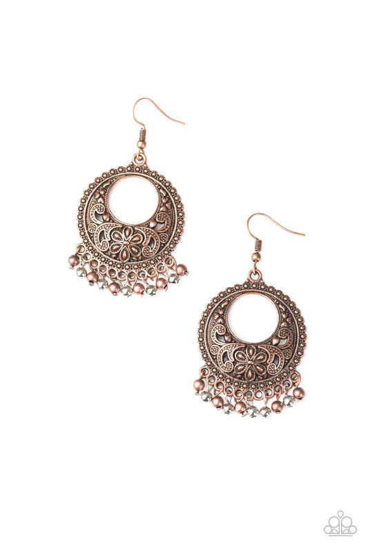 Paparazzi Earring ~ Thrifty Traveler - Copper