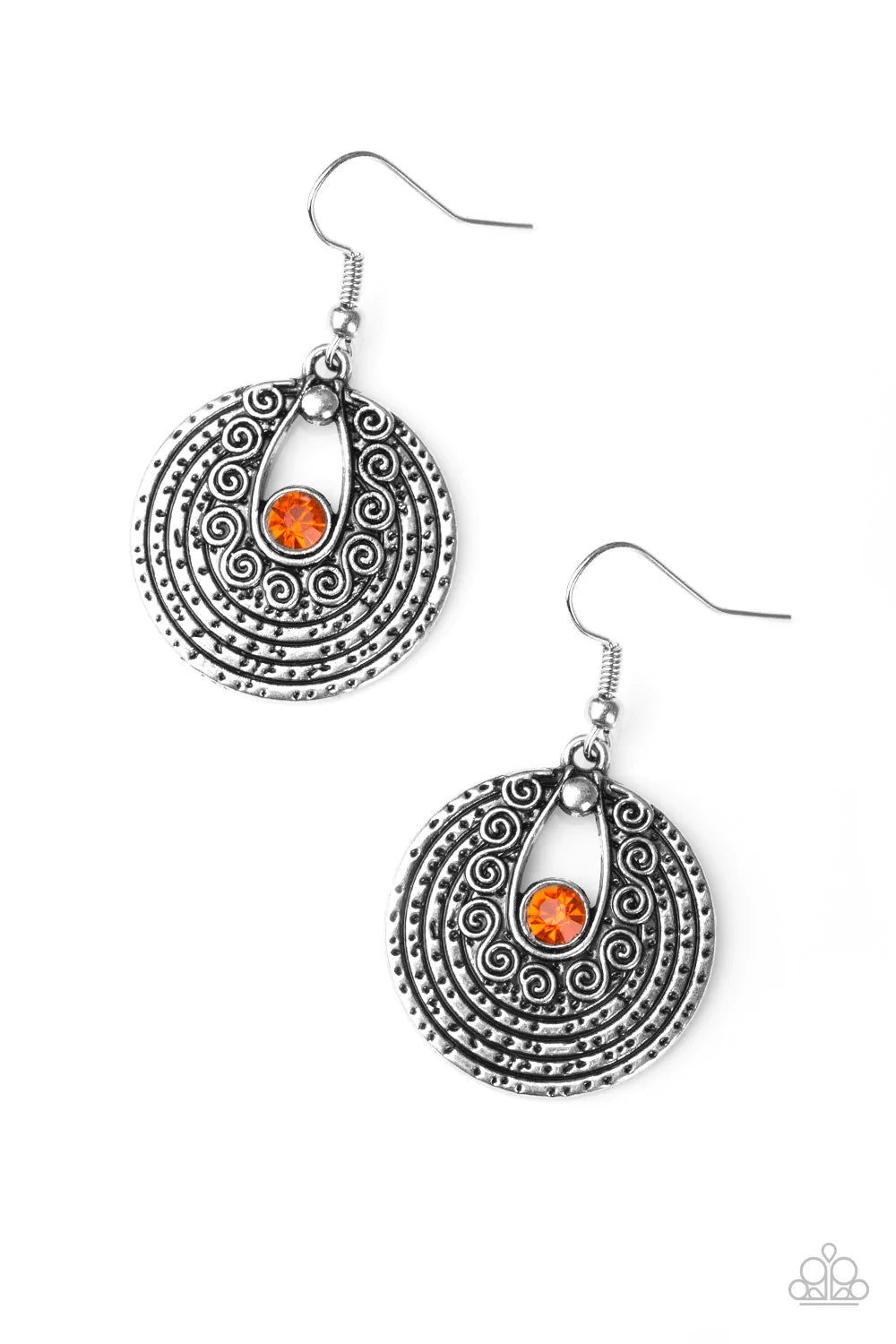 Paparazzi Earring ~ Majestically Mayan - Orange