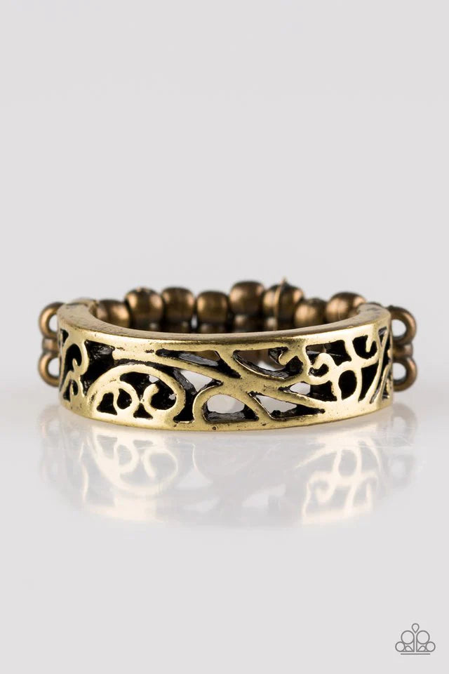 Paparazzi Ring ~ Wandering Wisteria - Brass