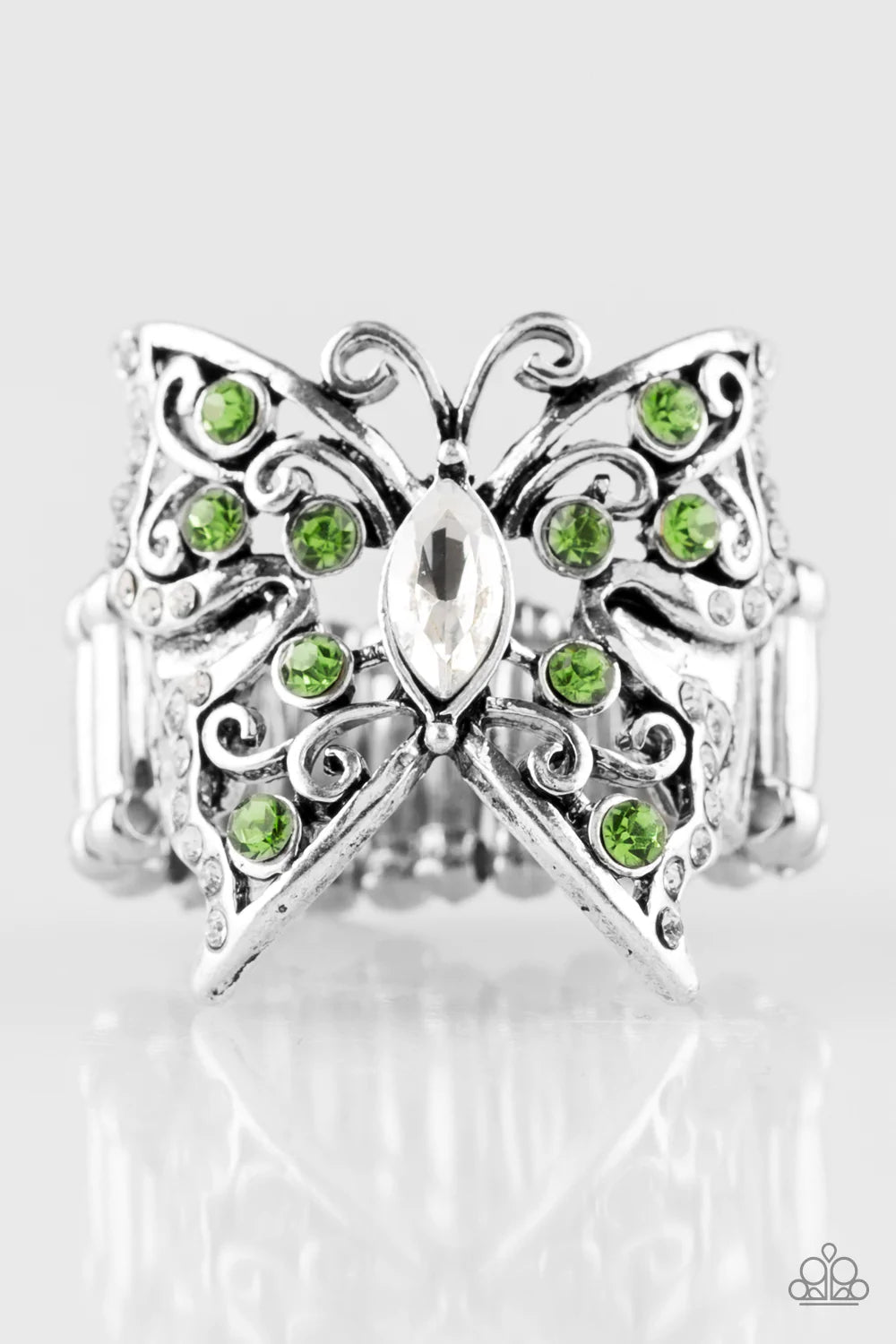 Paparazzi Ring ~ Butterfly Bliss - Green
