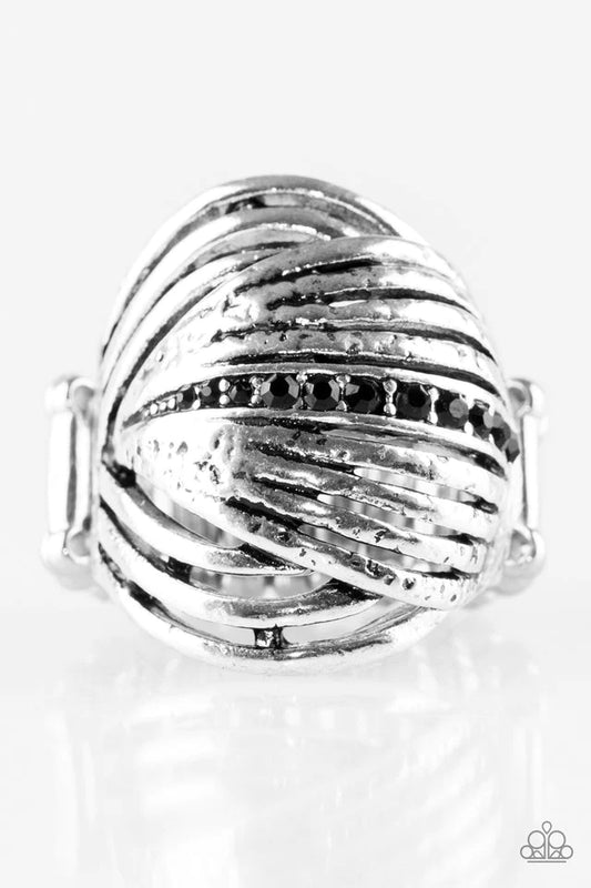 Anillo Paparazzi ~ Rastreador de brillo - Negro