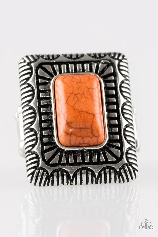 Paparazzi Ring ~ Tumbleweed Deserts - Orange