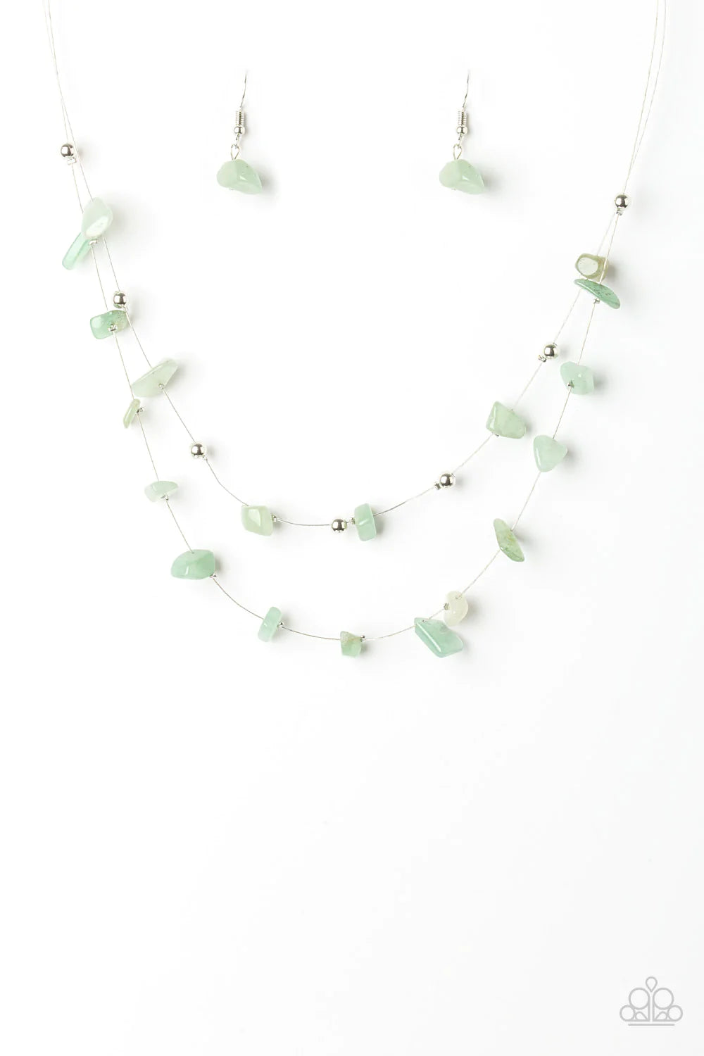 Collar Paparazzi ~ Pebble Posh - Verde