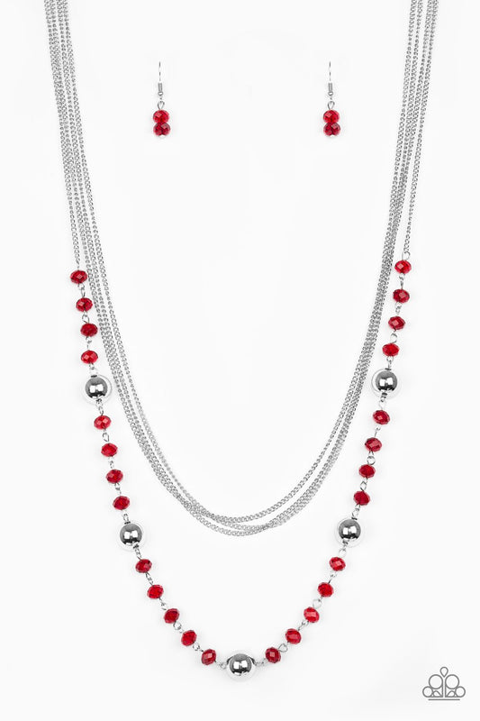 Paparazzi Necklace ~ High Standards - Red