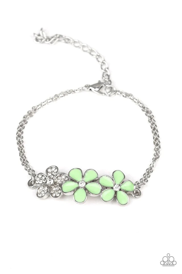 Paparazzi Bracelet ~ Flowering Fiji - Green