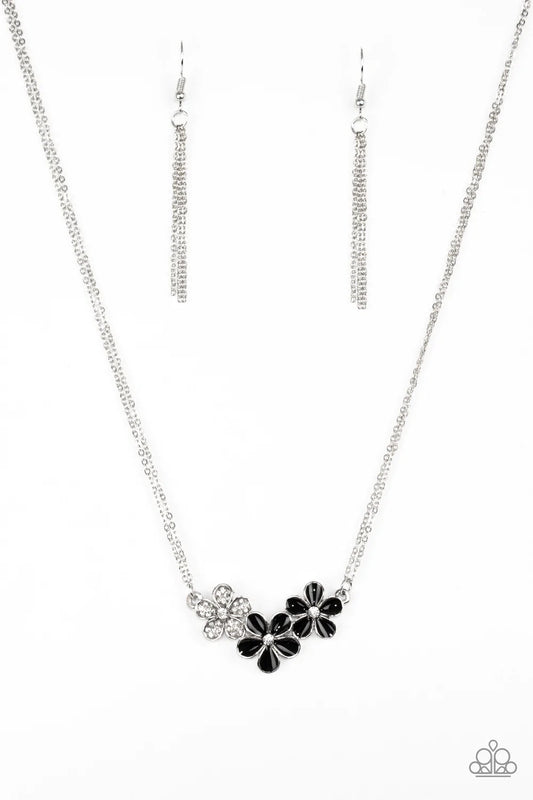 Paparazzi Necklace ~ Hibiscus Haciendas - Black