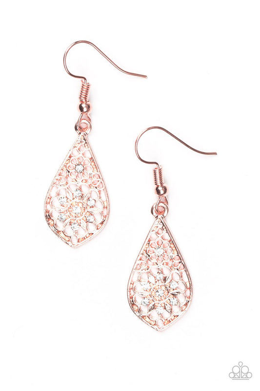 Paparazzi Earring ~ Spring Sparkle - Copper