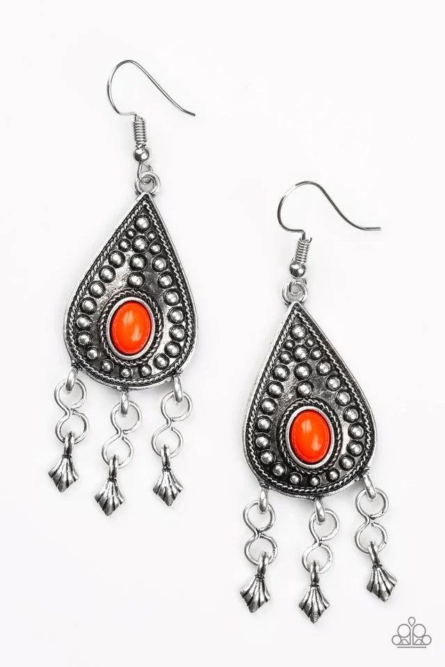 Paparazzi Earring ~ Sahara Song - Red