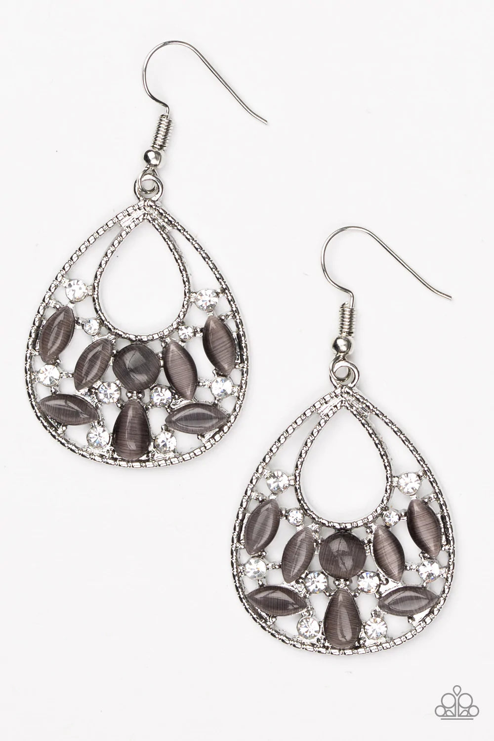 Paparazzi Earring ~ Just DEWing My Thing - Silver