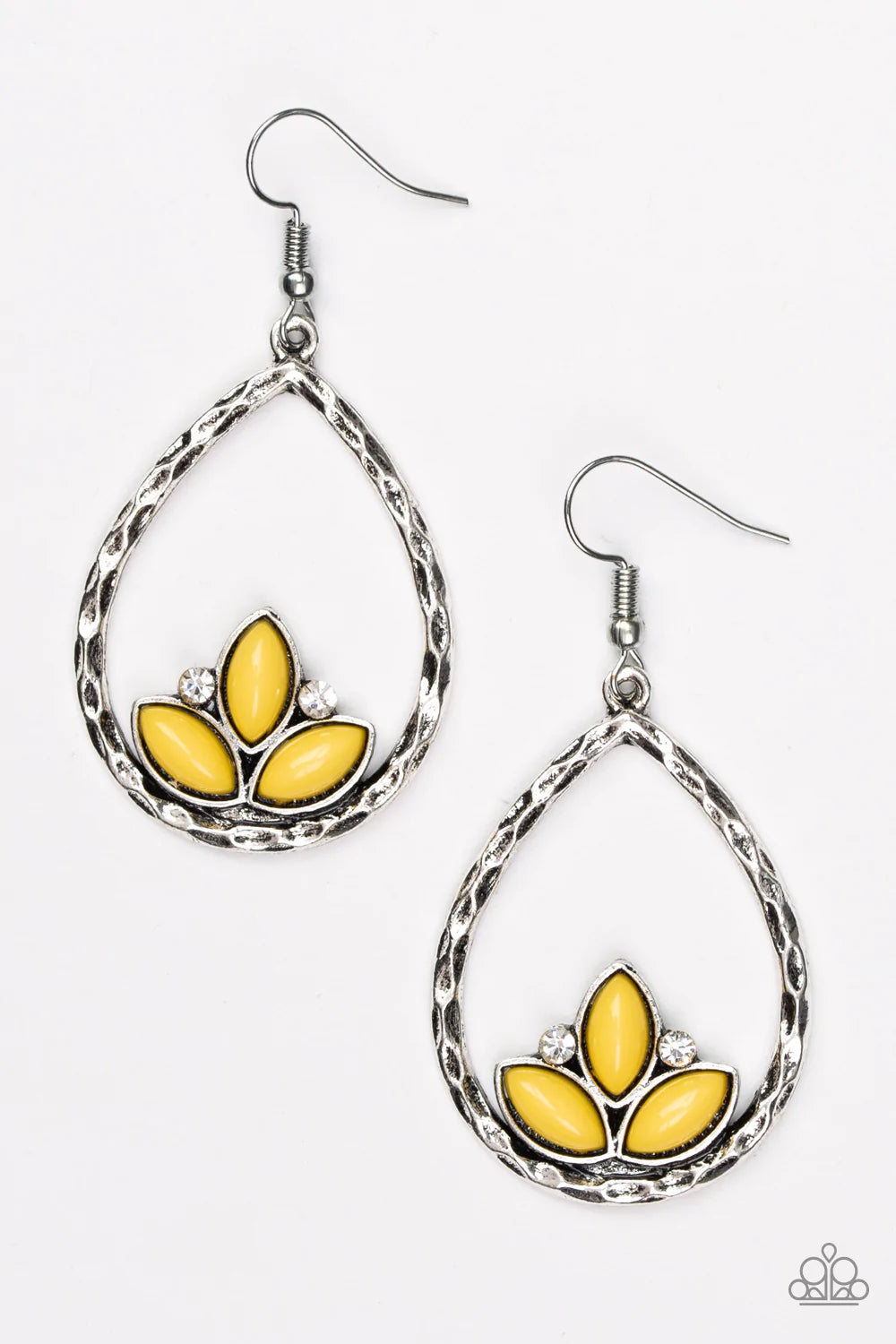 Paparazzi Earring ~ Lotus Laguna - Yellow