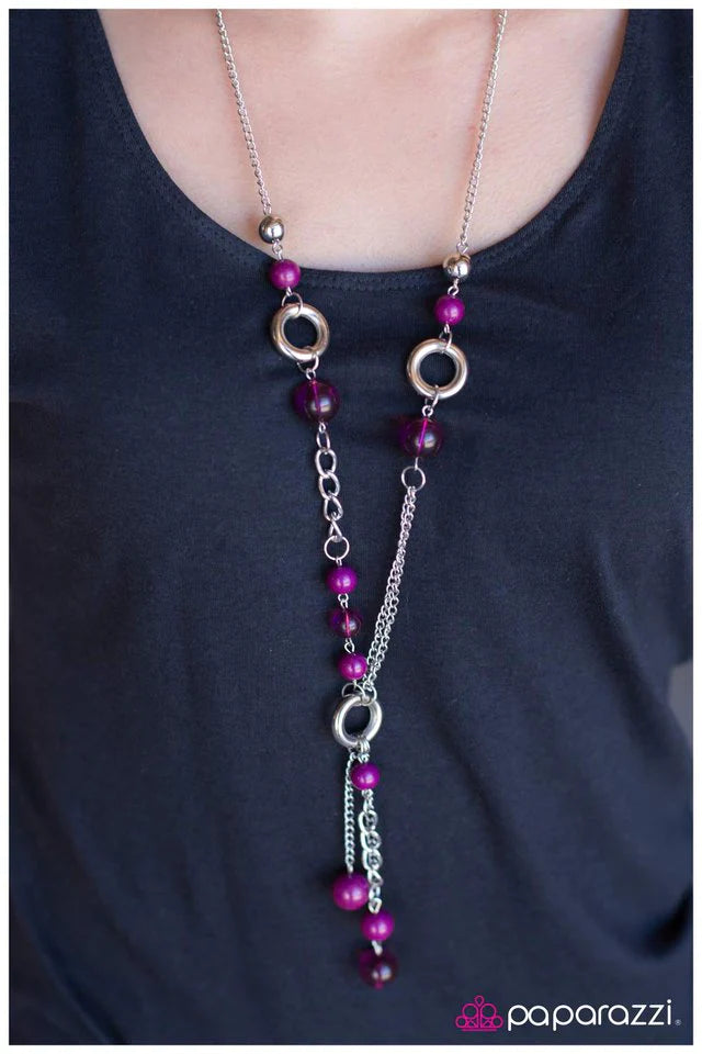 Paparazzi Necklace ~ So Long! - Pink