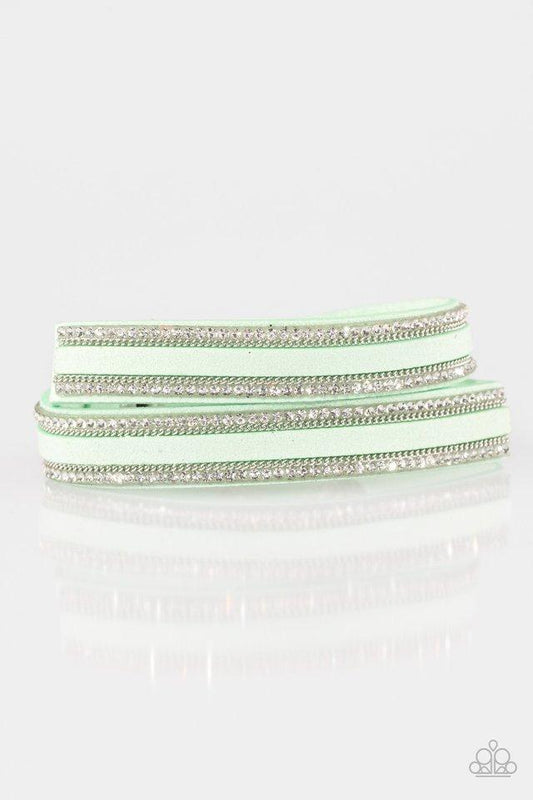 Pulsera Paparazzi ~ Apuesta por el glamour - Verde