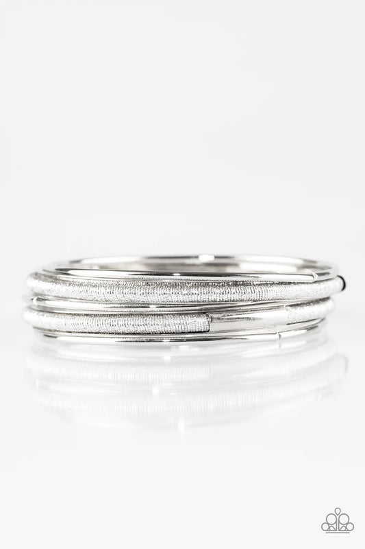 Pulsera Paparazzi ~ Pay A Hefty SHINE - Plata