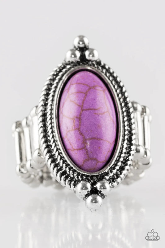 Paparazzi Ring ~ Summer Sandstone - Purple