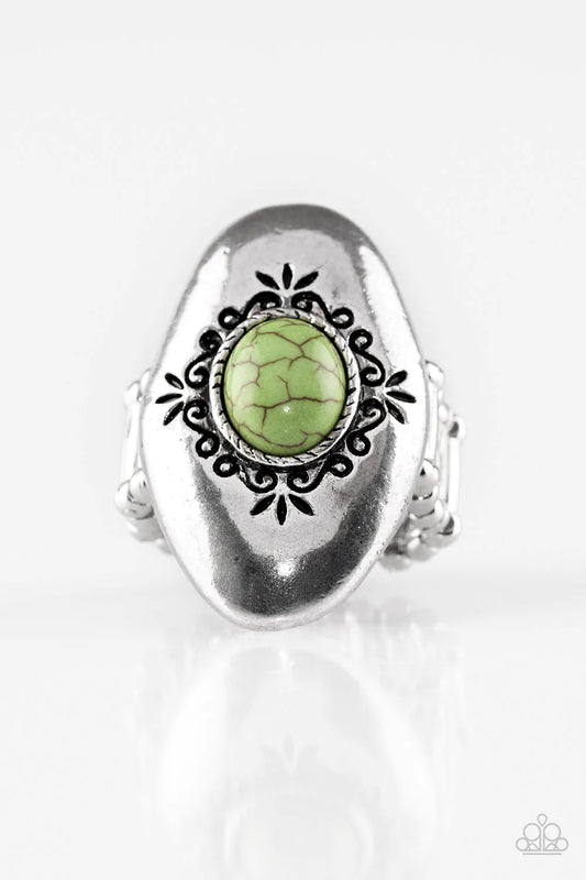 Anillo de paparazzi ~ Jardines de piedra - Verde