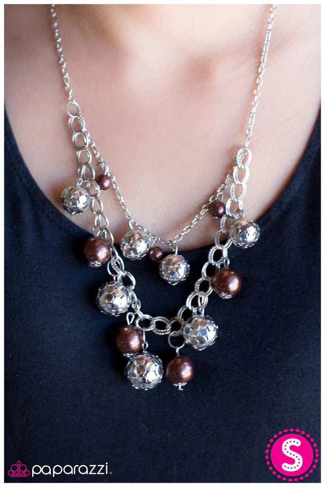 Paparazzi Necklace ~ Leave Me Breathless - Brown