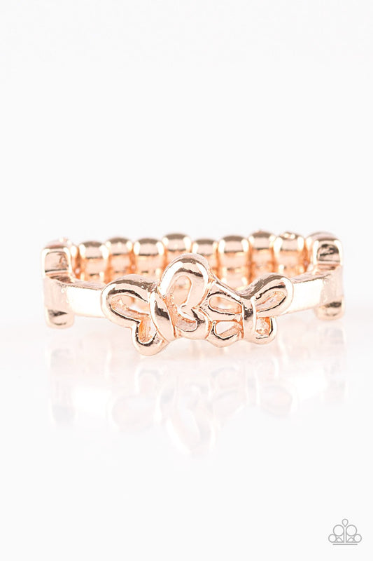 Paparazzi Ring ~ Butterfly Blessing - Rose Gold