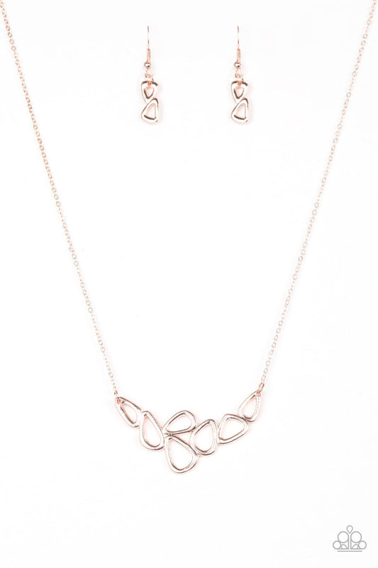 Paparazzi Necklace ~ Vertigo - Rose Gold