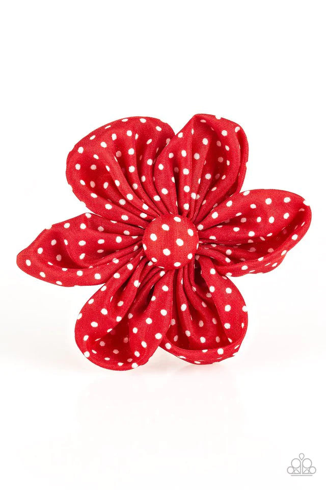 Paparazzi Hair Accessories ~ Right On The Dot - Red