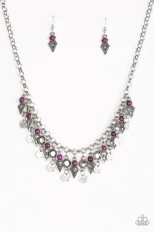 Paparazzi Necklace ~ Jurassic Jamboree - Purple