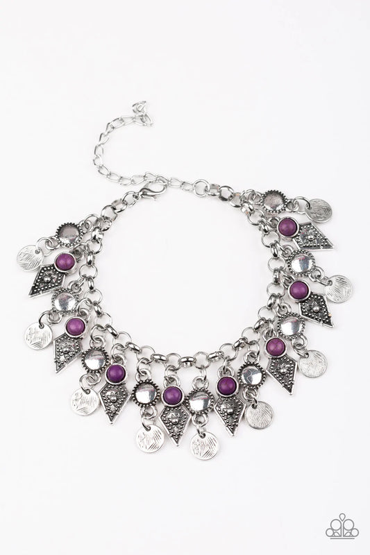 Paparazzi Bracelet ~ Triassic Trade Route - Purple